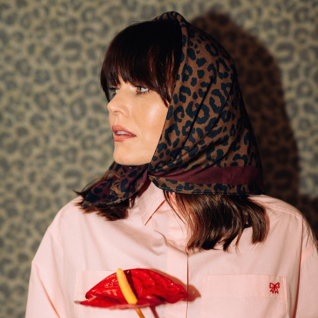 Neckerchief LEOPARD CHOCO