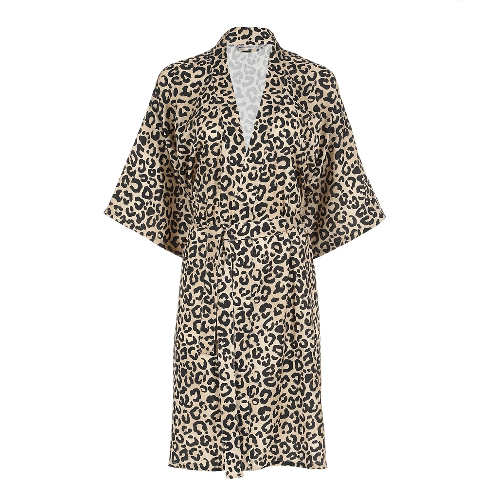 Bamboo Kimono LEOPARD CREAM