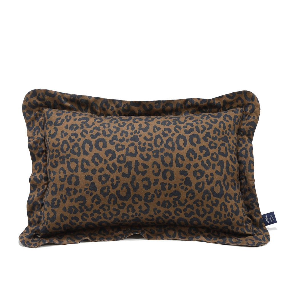 Sleeping Pillow Bamboo LEOPARD CHOCO by Magdalena Lamparska