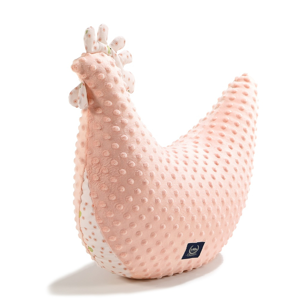 Grandma Dana's Hen Pillow Minky FROGS BLOOM