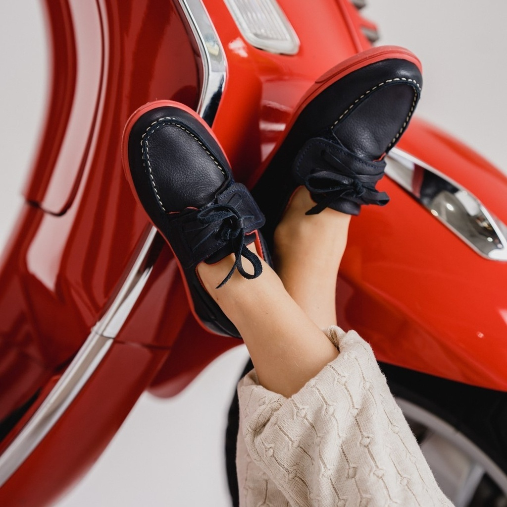 Moccasins Leather NAVY